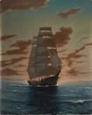 Clipper Ship at Dawn - Anton Otto Fischer