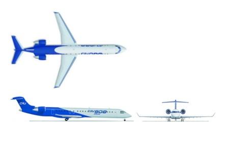CRJ900 3-view