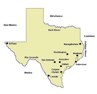 Texas towns in 1830