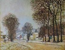 Snow at Louveciennes - Alfred Sisley