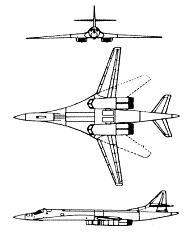 Tu-160 3-view